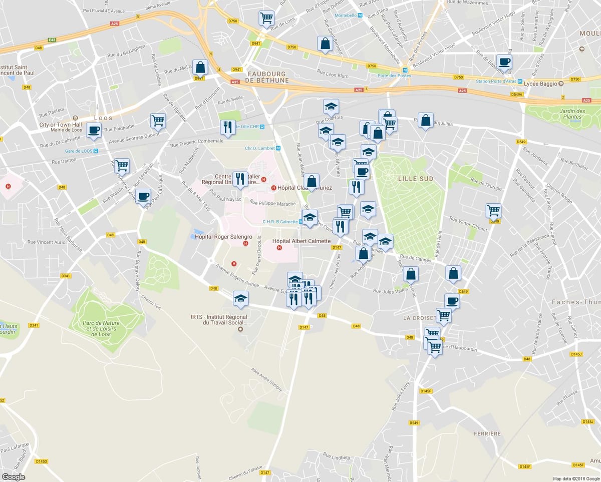 χάρτης της Λιλ κατάστημα