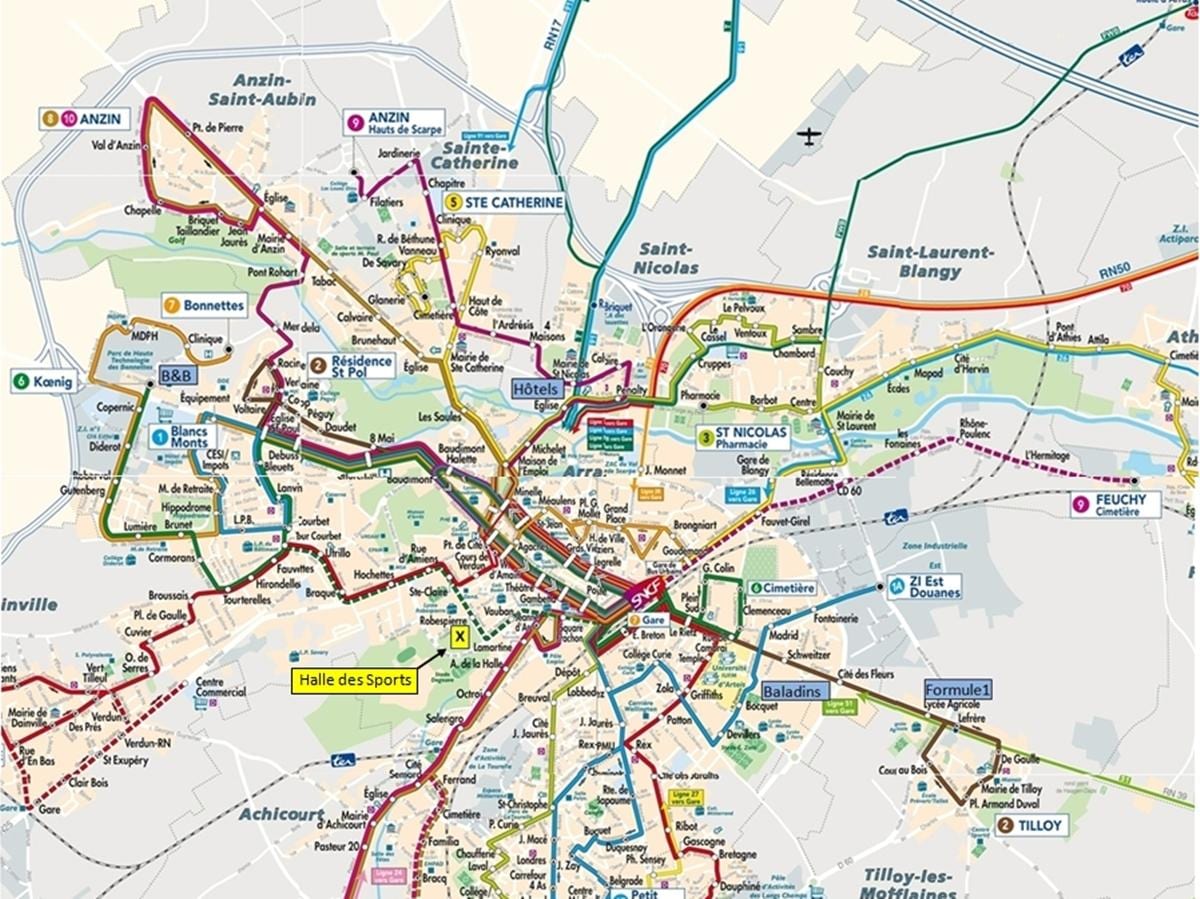 Λιλ δημόσιες μεταφορές χάρτης